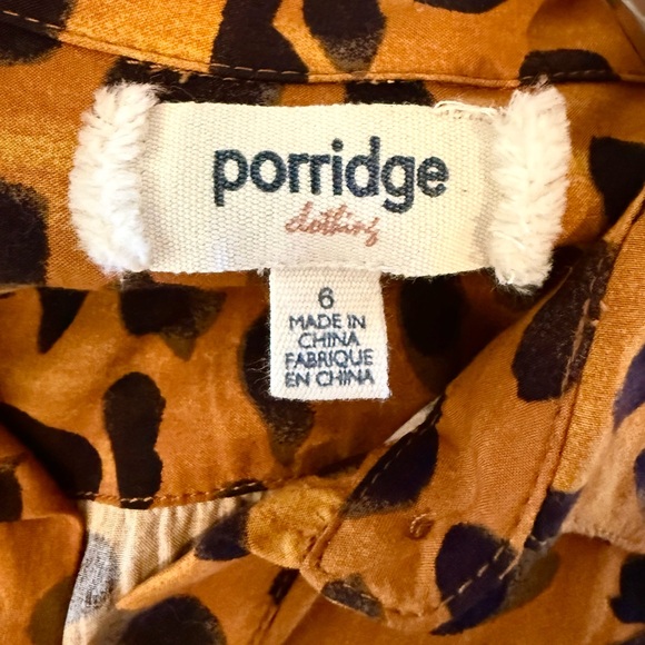 ANTHROPOLOGIE Porridge Vianne Maxi Shirt Dress Cheetah Animal Print Size 6 - Picture 3 of 7